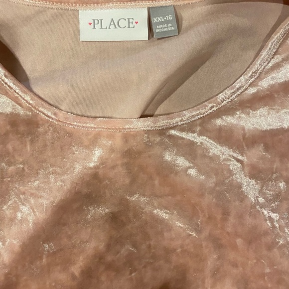 Justice Pink Velvet top size 16 girls NWOT - Picture 3 of 3